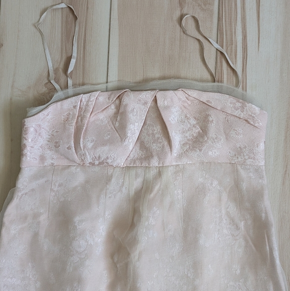 Zara Limited Edition Mixed Organza Midi Dress linen dusty pink studio - Picture 9 of 14